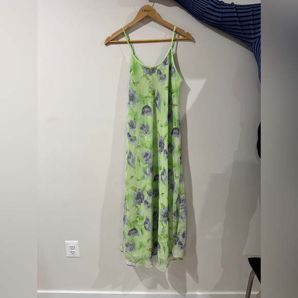 Vintage Valérie Stevens chiffon nightgown slip dress 100% polyester - Picture 3 of 9